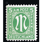 Permanent mark series M in the oval  - Germany / Western occupation zones / American zone 1945 - 5 Pfennig