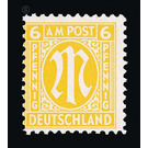 Permanent mark series M in the oval  - Germany / Western occupation zones / American zone 1945 - 6 Pfennig