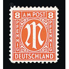 Permanent mark series M in the oval  - Germany / Western occupation zones / American zone 1945 - 8 Pfennig