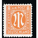 Permanent mark series M in the oval  - Germany / Western occupation zones / American zone 1945 - 8 Pfennig