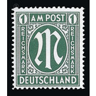 Permanent mark series M in the oval  - Germany / Western occupation zones / American zone 1946 - 100 Pfennig