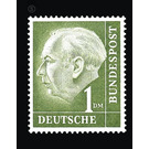 Permanent series: Federal President Theodor Heuss  - Germany / Federal Republic of Germany 1954 - 100 Pfennig