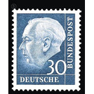 Permanent series: Federal President Theodor Heuss  - Germany / Federal Republic of Germany 1954 - 30 Pfennig
