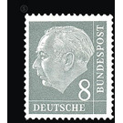 Permanent series: Federal President Theodor Heuss  - Germany / Federal Republic of Germany 1954 - 8 Pfennig