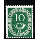 Permanent series: Posthorn  - Germany / Federal Republic of Germany 1951 - 10 Pfennig