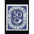 Permanent series: Posthorn  - Germany / Federal Republic of Germany 1951 - 30 Pfennig