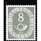 Permanent series: Posthorn  - Germany / Federal Republic of Germany 1951 - 8 Pfennig