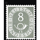 Permanent series: Posthorn  - Germany / Federal Republic of Germany 1951 - 8 Pfennig