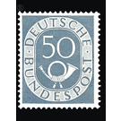 Permanent series: Posthorn  - Germany / Federal Republic of Germany 1952 - 50 Pfennig