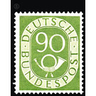 Permanent series: Posthorn  - Germany / Federal Republic of Germany 1952 - 90 Pfennig
