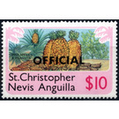 Pinneapples and peanuts, overprint "OFFICIAL" - Caribbean / Saint Kitts and Nevis 1980 - 10