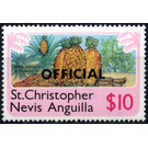 Pinneapples and peanuts, overprint "OFFICIAL" - Caribbean / Saint Kitts and Nevis 1980 - 10