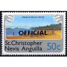 Pinneys Beach, Nevis, overprint "OFFICIAL" - Caribbean / Saint Kitts and Nevis 1980 - 50