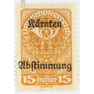 plebiscite  - Austria / Republic of German Austria / German-Austria 1920 - 15 Heller