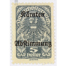 plebiscite  - Austria / Republic of German Austria / German-Austria 1920 - 5 Heller