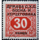 Postage due stamps - Bosnia - Kingdom of Serbs, Croats and Slovenes 1918 - 30