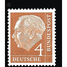 Postage stamp: Federal President Theodor Heuss  - Germany / Federal Republic of Germany 1954 - 4 Pfennig