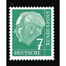 Postage stamp: Federal President Theodor Heuss  - Germany / Federal Republic of Germany 1954 - 7 Pfennig