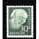 Postage stamp: Federal President Theodor Heuss  - Germany / Federal Republic of Germany 1957 - 30