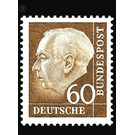 Postage stamp: Federal President Theodor Heuss  - Germany / Federal Republic of Germany 1957 - 60