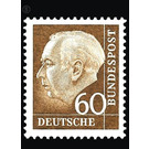 Postage stamp: Federal President Theodor Heuss  - Germany / Federal Republic of Germany 1957 - 60