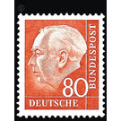 Postage stamp: Federal President Theodor Heuss  - Germany / Federal Republic of Germany 1957 - 80