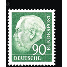 Postage stamp: Federal President Theodor Heuss  - Germany / Federal Republic of Germany 1957 - 90