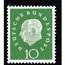 Postage stamp: Federal President Theodor Heuss  - Germany / Federal Republic of Germany 1959 - 10