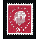 Postage stamp: Federal President Theodor Heuss  - Germany / Federal Republic of Germany 1959 - 20