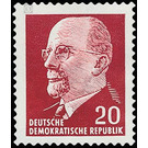 Postage stamps: Chairman of the State Council Walter Ulbricht  - Germany / German Democratic Republic 1961 - 20 Pfennig