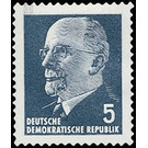 Postage stamps: Chairman of the State Council Walter Ulbricht  - Germany / German Democratic Republic 1961 - 5 Pfennig