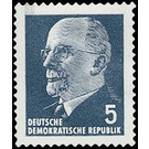 Postage stamps: Chairman of the State Council Walter Ulbricht  - Germany / German Democratic Republic 1961 - 5 Pfennig