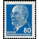 Postage stamps: Chairman of the State Council Walter Ulbricht  - Germany / German Democratic Republic 1967 - 80 Pfennig