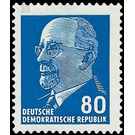 Postage stamps: Chairman of the State Council Walter Ulbricht  - Germany / German Democratic Republic 1967 - 80 Pfennig