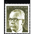 Postage stamps: Federal President Gustav Heinemann  - Germany / Federal Republic of Germany 1970 - 100 Pfennig