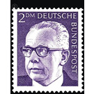 Postage stamps: Federal President Gustav Heinemann  - Germany / Federal Republic of Germany 1971 - 200 Pfennig