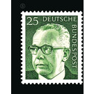 Postage stamps: Federal President Gustav Heinemann  - Germany / Federal Republic of Germany 1971 - 25 Pfennig