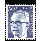 Postage stamps: Federal President Gustav Heinemann  - Germany / Federal Republic of Germany 1971 - 50 Pfennig