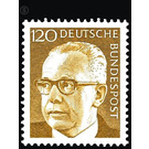 Postage stamps: Federal President Gustav Heinemann  - Germany / Federal Republic of Germany 1972 - 120 Pfennig