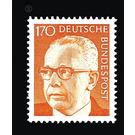 Postage stamps: Federal President Gustav Heinemann  - Germany / Federal Republic of Germany 1972 - 170 Pfennig