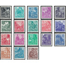 Postage stamps: five-year plan ENGRAVER SIGNED   - Germany / German Democratic Republic 1953 Set