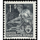 Postage stamps: five-year plan  - Germany / German Democratic Republic 1953 - 1 Pfennig