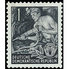 Postage stamps: five-year plan  - Germany / German Democratic Republic 1953 - 1 Pfennig