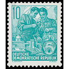 Postage stamps: five-year plan  - Germany / German Democratic Republic 1953 - 10 Pfennig