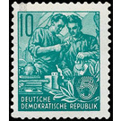 Postage stamps: five-year plan  - Germany / German Democratic Republic 1953 - 10 Pfennig