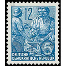 Postage stamps: five-year plan  - Germany / German Democratic Republic 1953 - 12 Pfennig