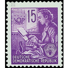 Postage stamps: five-year plan  - Germany / German Democratic Republic 1953 - 15 Pfennig