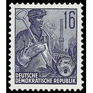 Postage stamps: five-year plan  - Germany / German Democratic Republic 1953 - 16 Pfennig