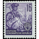 Postage stamps: five-year plan  - Germany / German Democratic Republic 1953 - 16 Pfennig