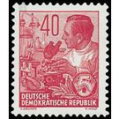 Postage stamps: five-year plan  - Germany / German Democratic Republic 1953 - 40 Pfennig